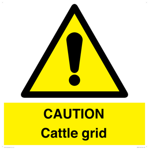 CAUTION Cattle grid
